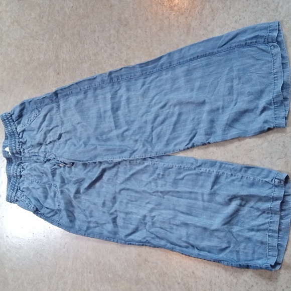 Tribal Jeans Chambray Denim Look Floppy Wide Leg 100% Lyocell Pants small - Picture 1 of 4
